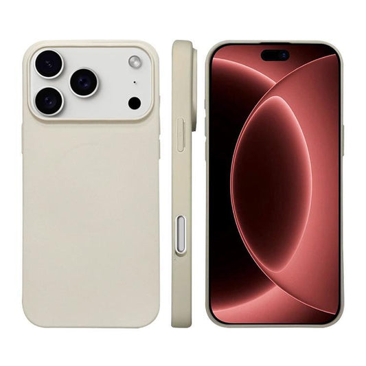 Compatible with iPhone 18 Pro Max Liquid Silicone Phone MagSafe Case - White