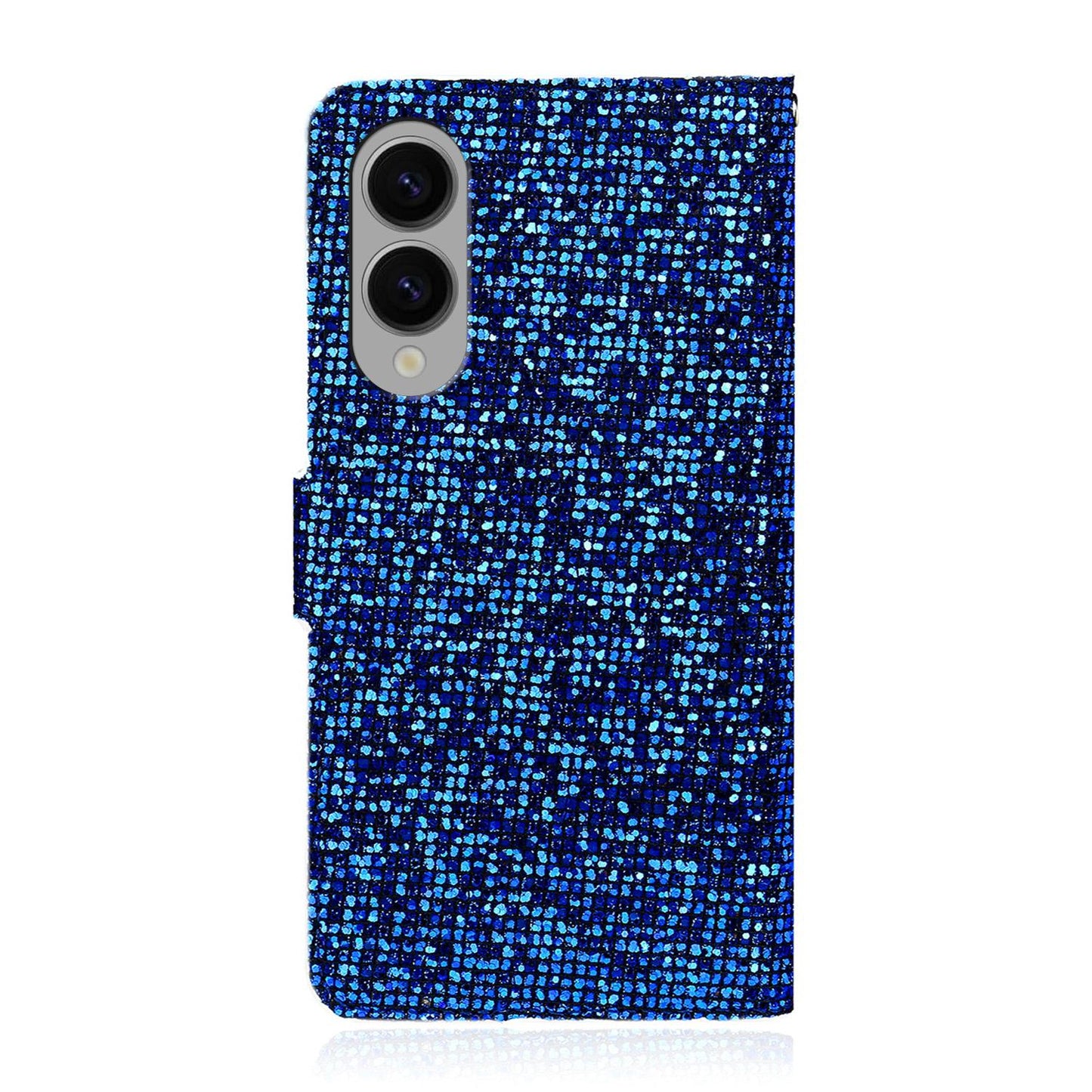 For Samsung Galaxy S25 Edge 5G Glitter Powder Filp Leather Phone Case(Blue)