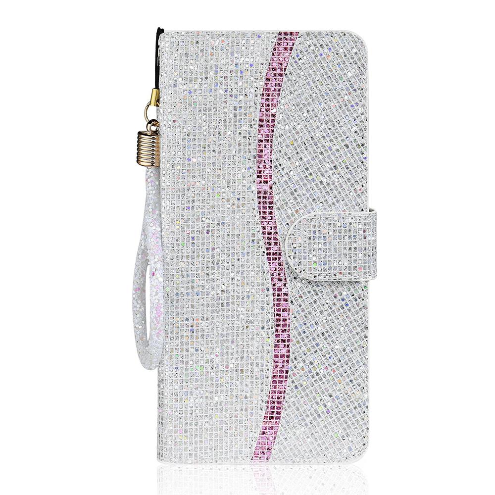For Samsung Galaxy S25 Edge 5G Glitter Powder Filp Leather Phone Case(Silver)