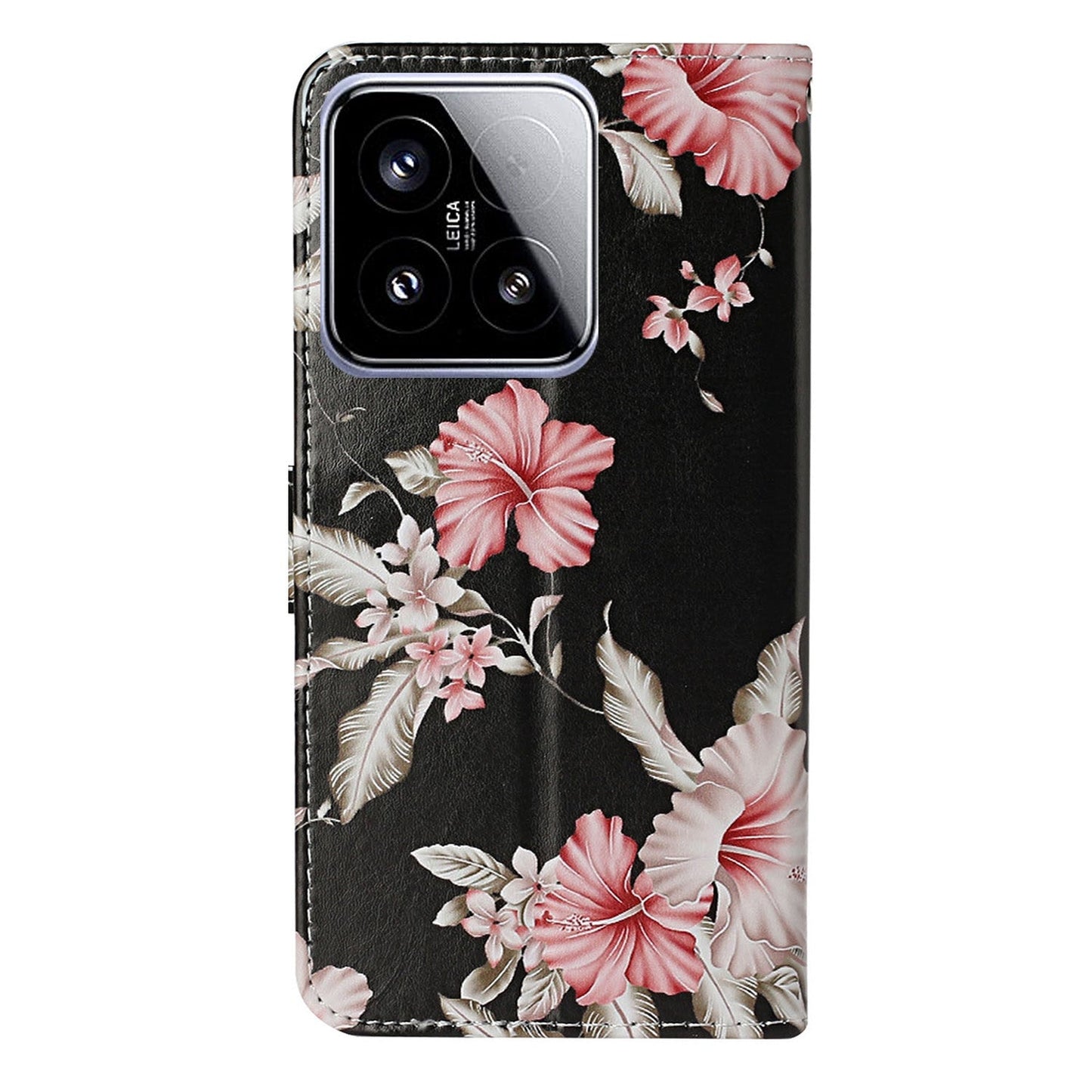 For Xiaomi 15 Colored Drawing Marble Pattern Leather Phone Case(Azalea)