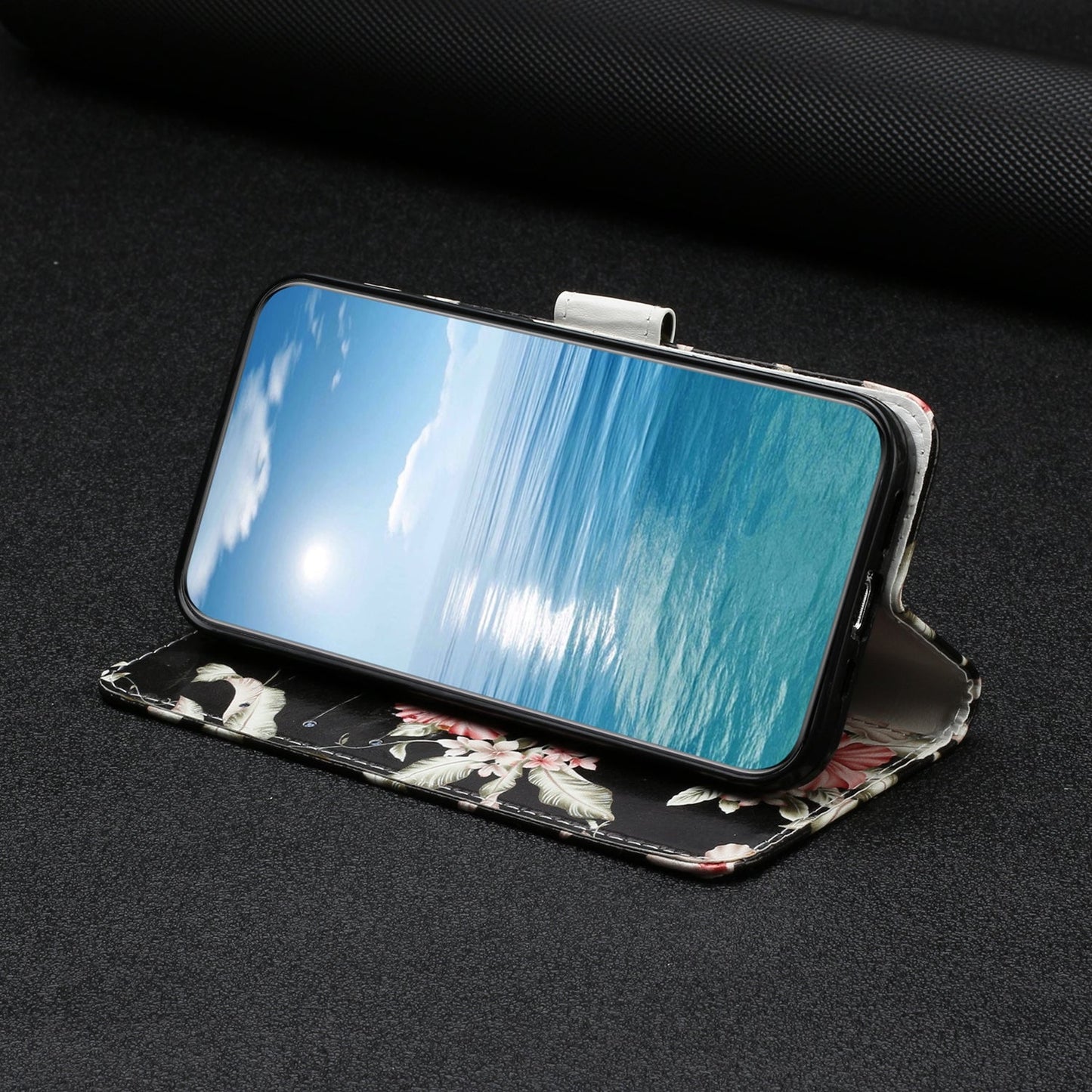 For Xiaomi 15 Colored Drawing Marble Pattern Leather Phone Case(Azalea)