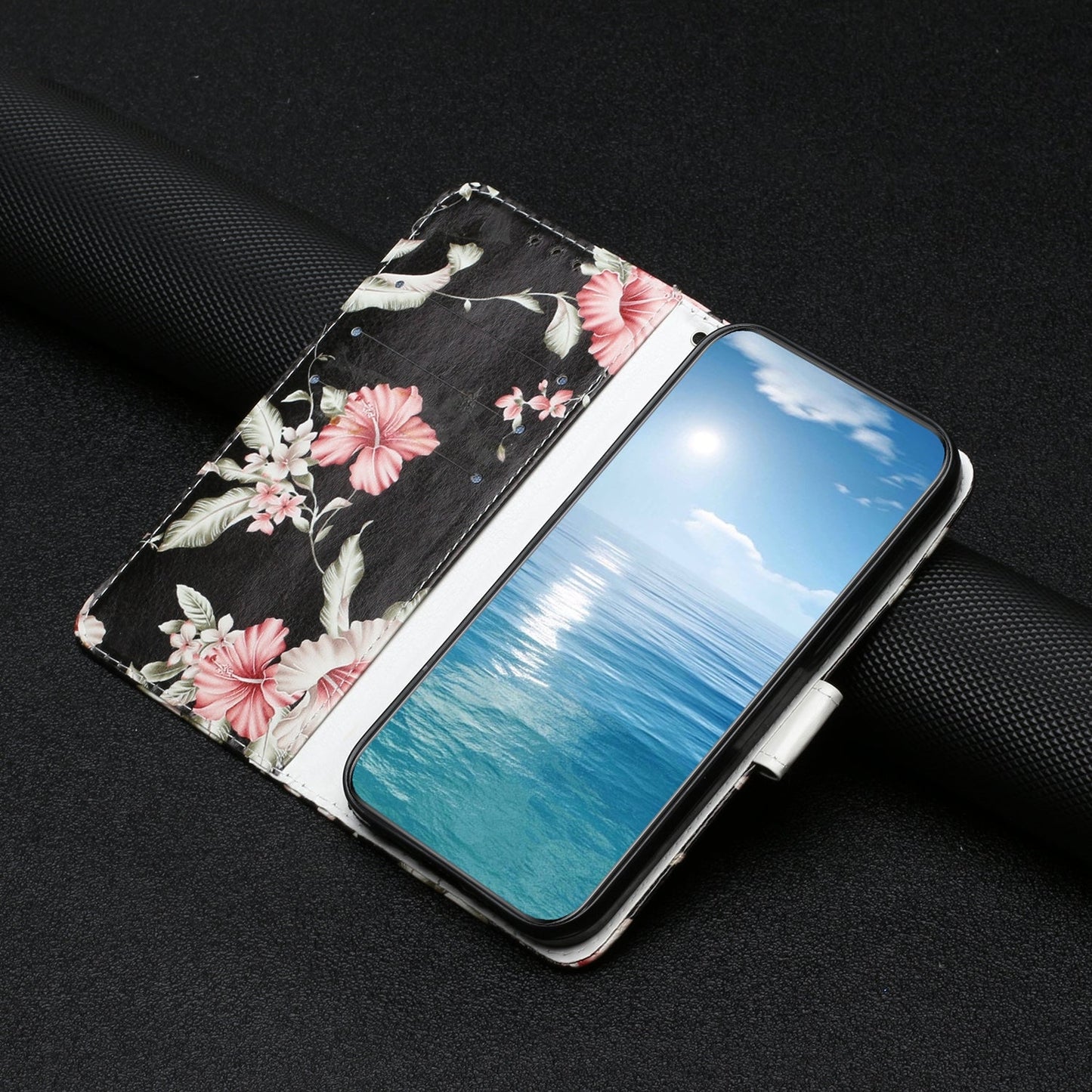For Xiaomi 15 Colored Drawing Marble Pattern Leather Phone Case(Azalea)