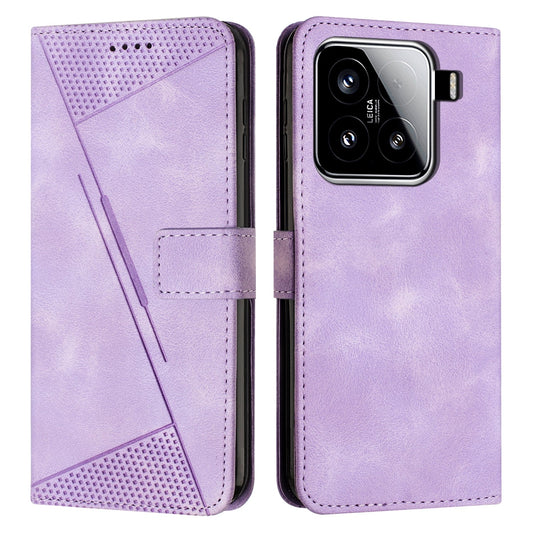 For Xiaomi 15 Dream Triangle Leather Phone Case with Lanyard(Purple)