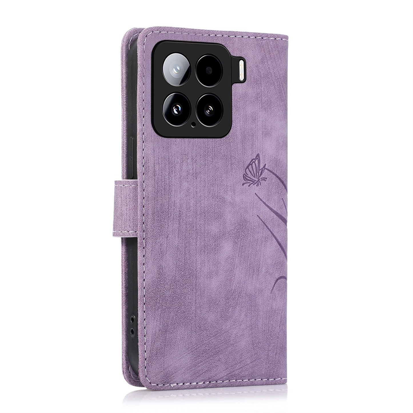For Xiaomi 15 Orchid Butterfly Embossed Leather Phone Case(Purple)