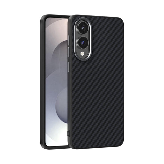 For Samsung Galaxy S25 Edge 5G ABEEL C Carbon Fiber Series 6D Micro Relief MagSafe Phone Case(Black)