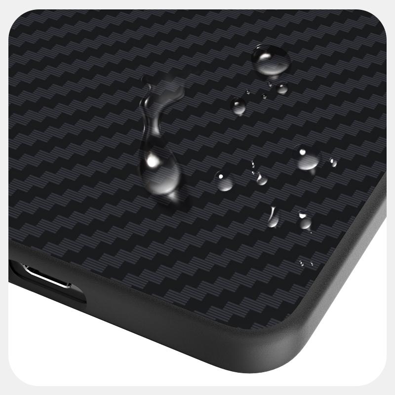 For Samsung Galaxy S25 Edge 5G ABEEL C Carbon Fiber Series 6D Micro Relief MagSafe Phone Case(Black)