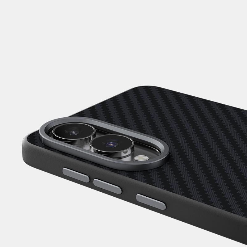 For Samsung Galaxy S25 Edge 5G ABEEL C Carbon Fiber Series 6D Micro Relief MagSafe Phone Case(Black)