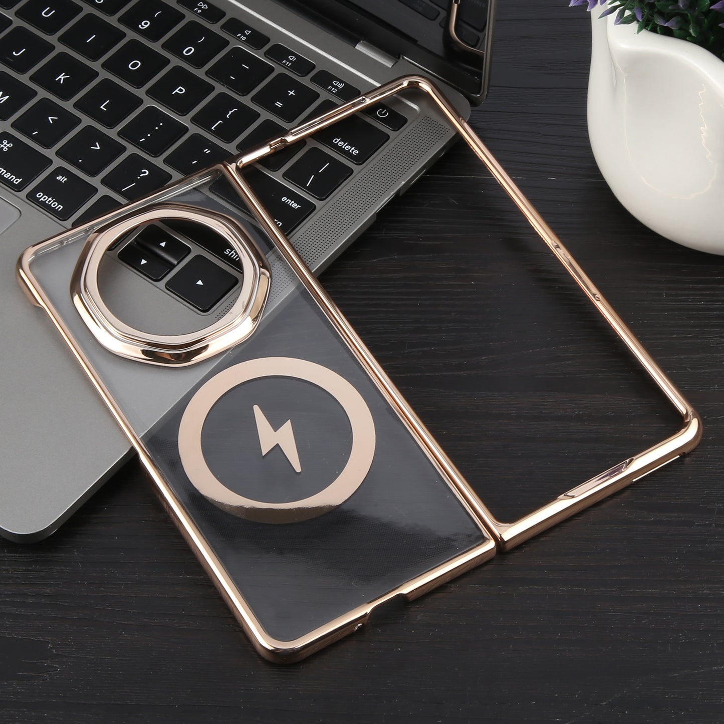 For Honor Magic V3 6D Glossy Electroplated PC MagSafe Phone Case(Desert Gold)