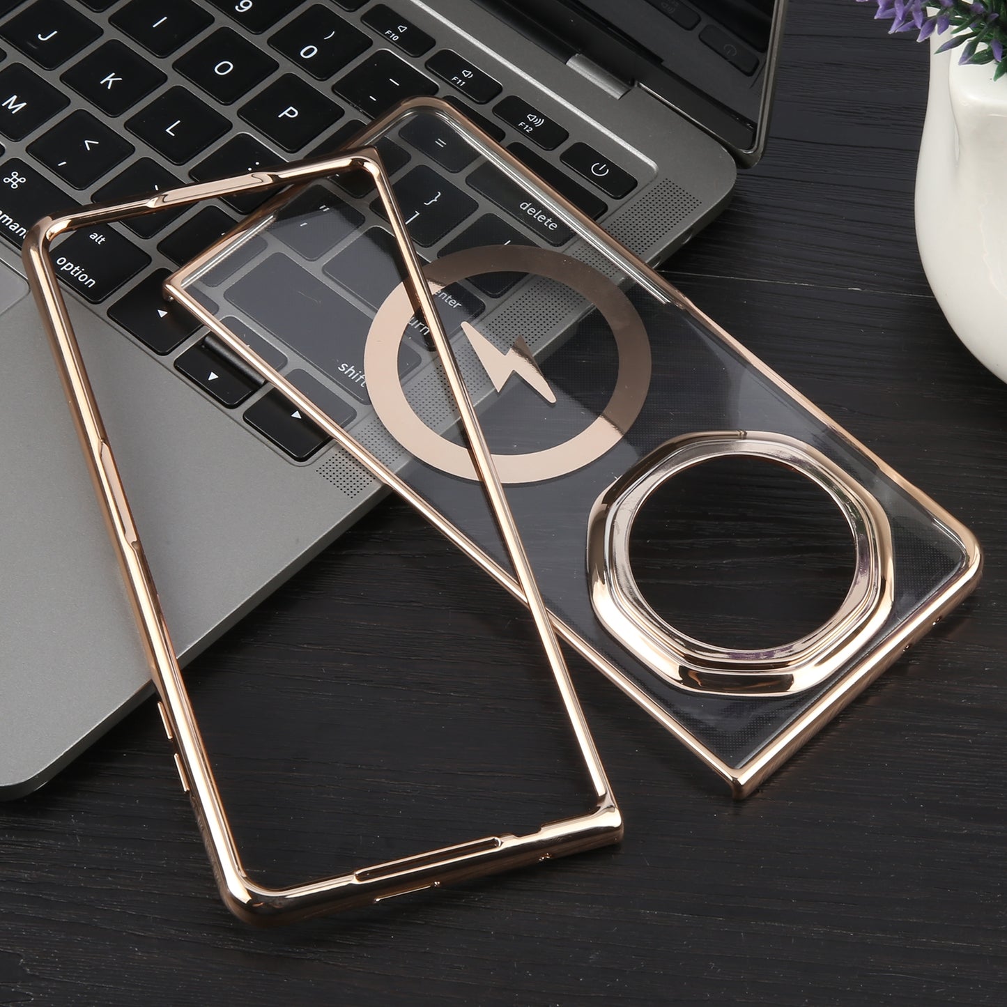 For Honor Magic V3 6D Glossy Electroplated PC MagSafe Phone Case(Desert Gold)