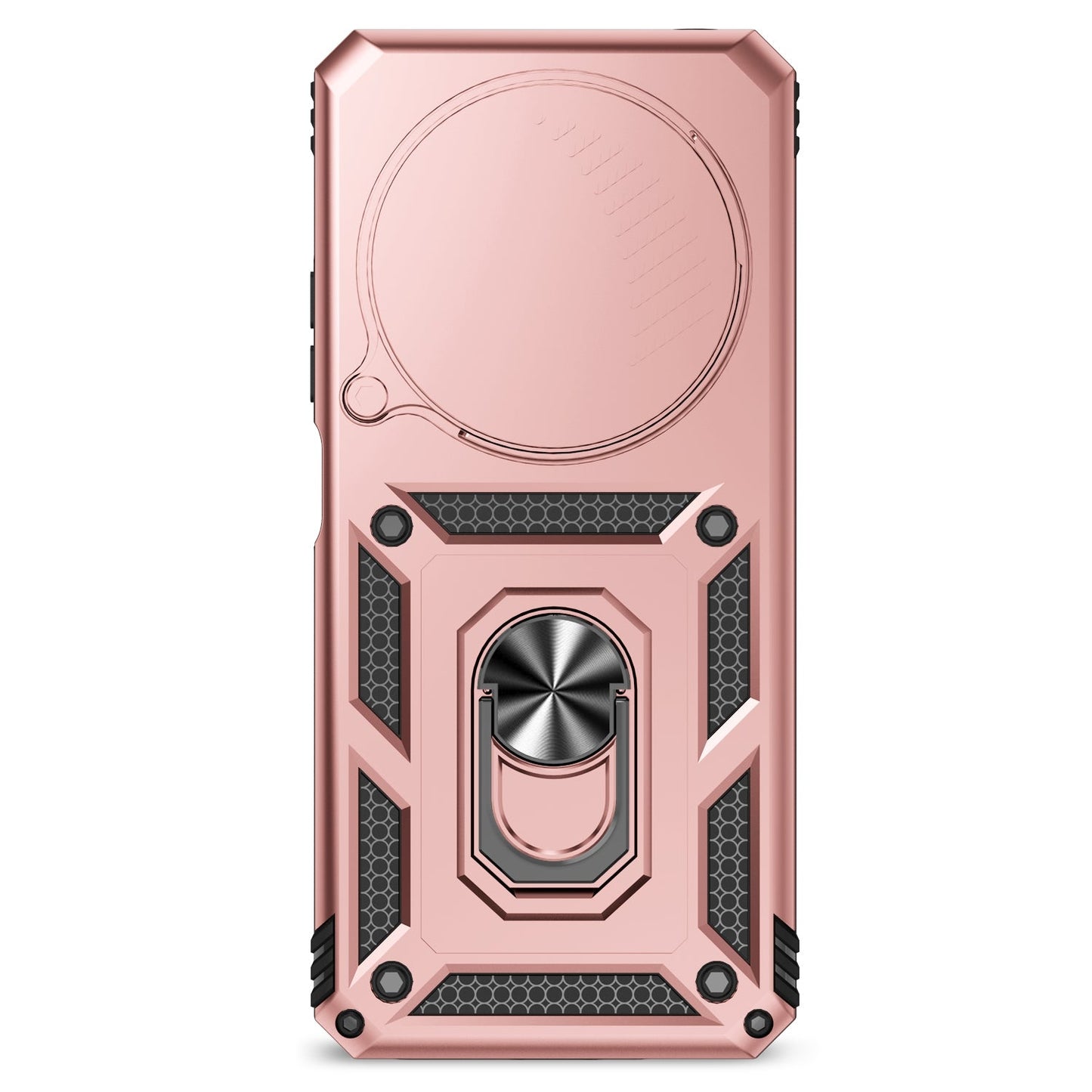 For Redmi 14C 4G Sliding Camshield Holder Phone Case(Rose Gold)