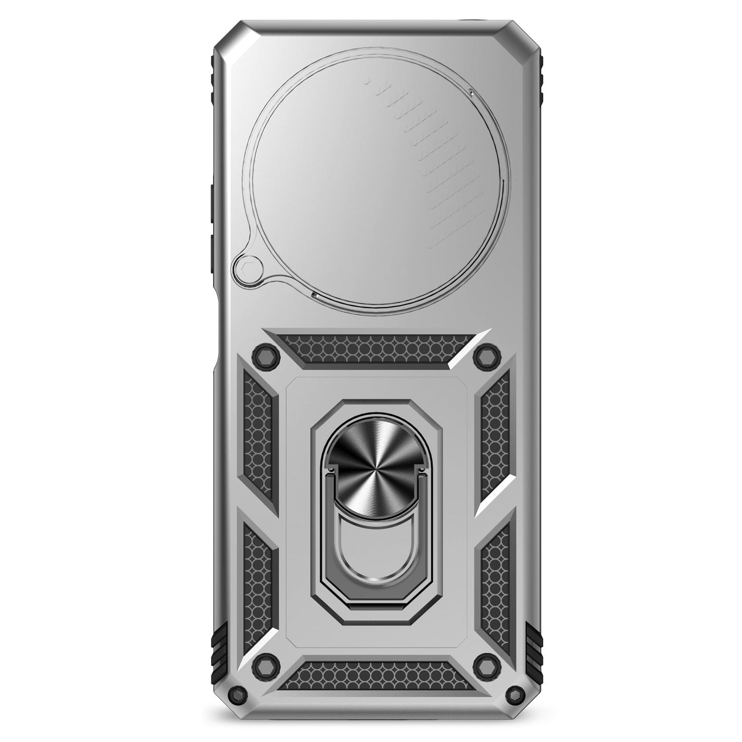 For Redmi 14C 4G Sliding Camshield Holder Phone Case(Silver)