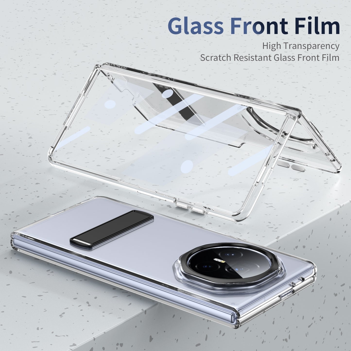 For Honor Magic V3 Ice-Cold Holder PC Hybrid TPU Phone Case(Black)