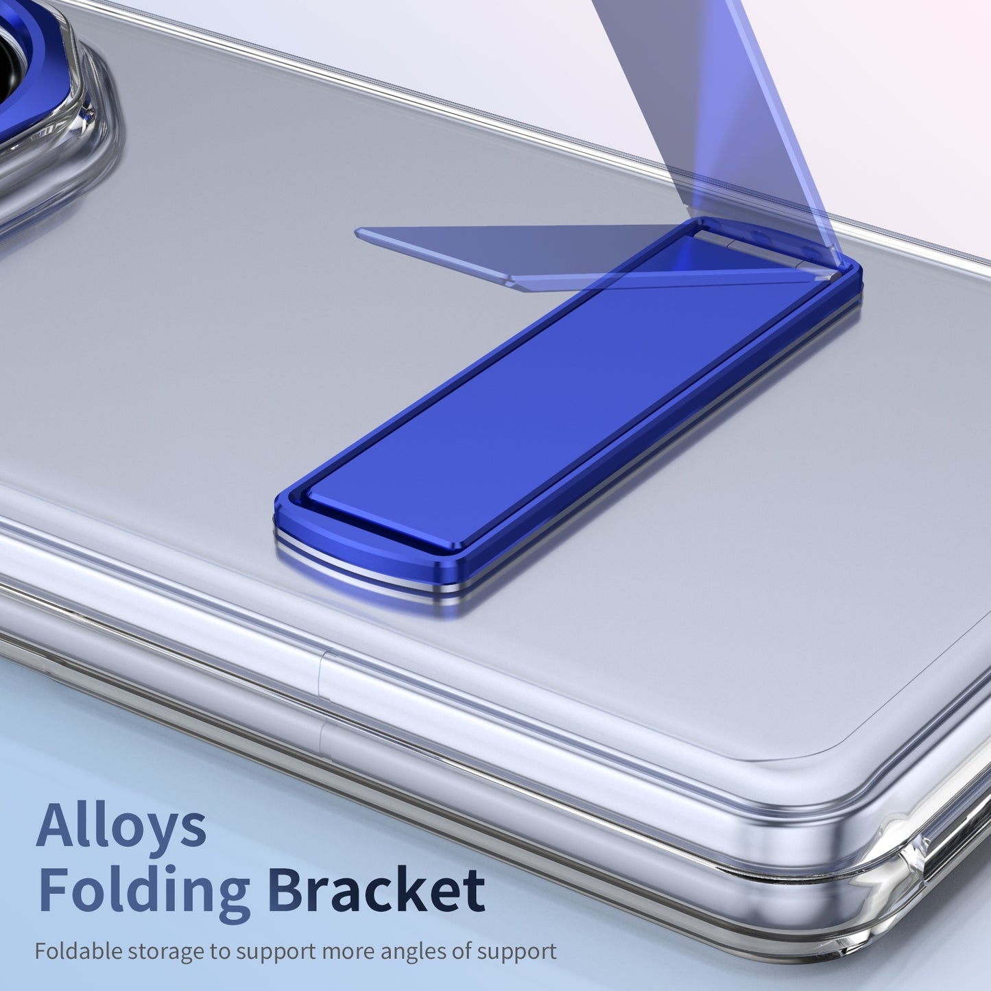 For Honor Magic V3 Ice-Cold Holder PC Hybrid TPU Phone Case(Blue)