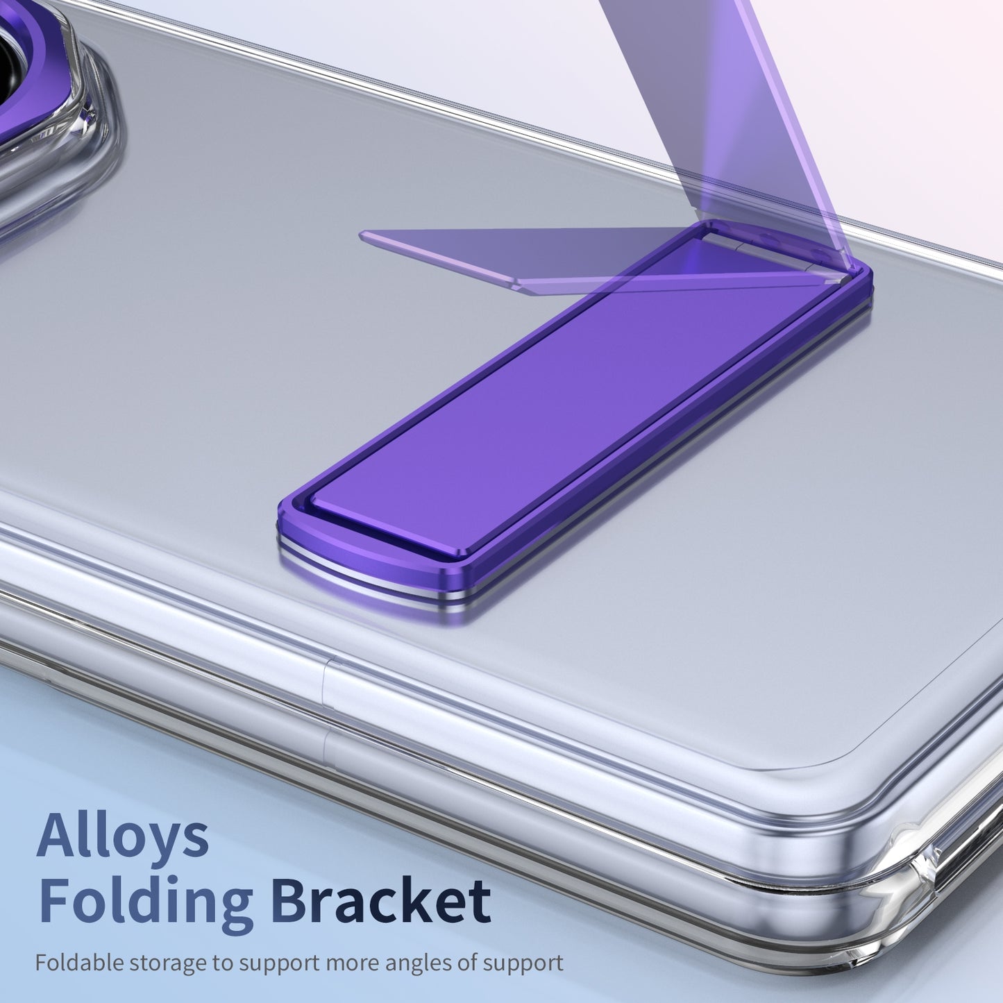 For Honor Magic V3 Ice-Cold Holder PC Hybrid TPU Phone Case(Purple)