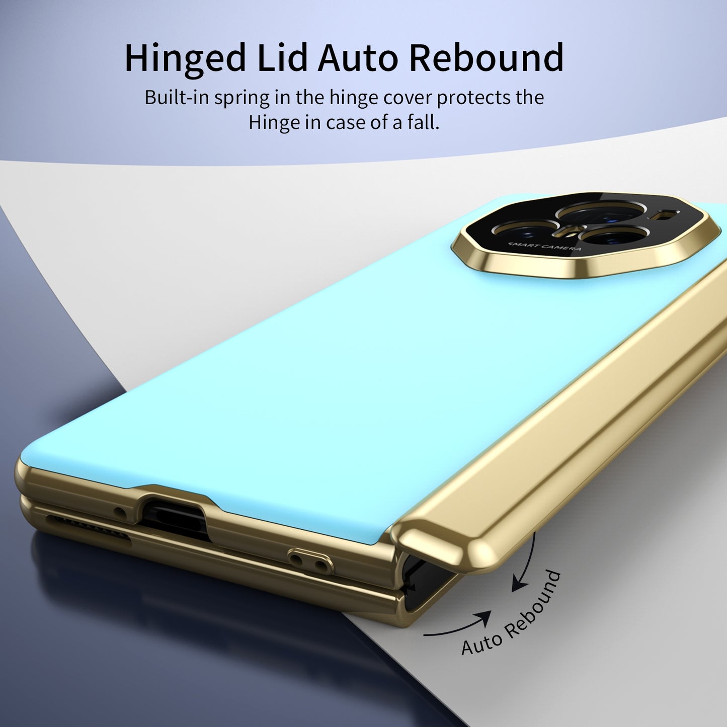 For Honor Magic V3 Integrated AG Frosted Vacuum Plating Phone Case(Ice Blue)