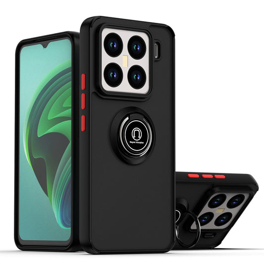 For Xiaomi 15 Pro Q Shadow 1 Series TPU + PC Phone Case with Ring(Black+Red)