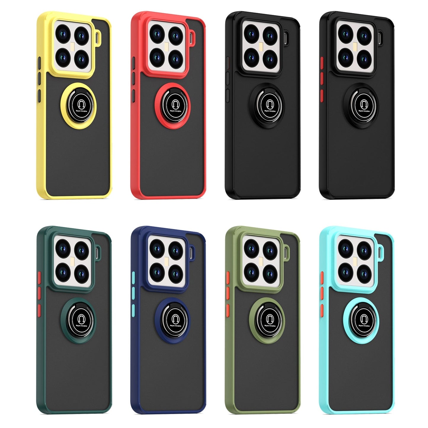 For Xiaomi 15 Pro Q Shadow 1 Series TPU + PC Phone Case with Ring(Black+Red)