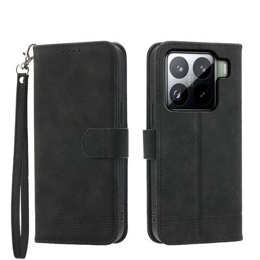 For Xiaomi 15 Dierfeng Dream Line TPU Hybrid PU Leather Phone Case(Black)