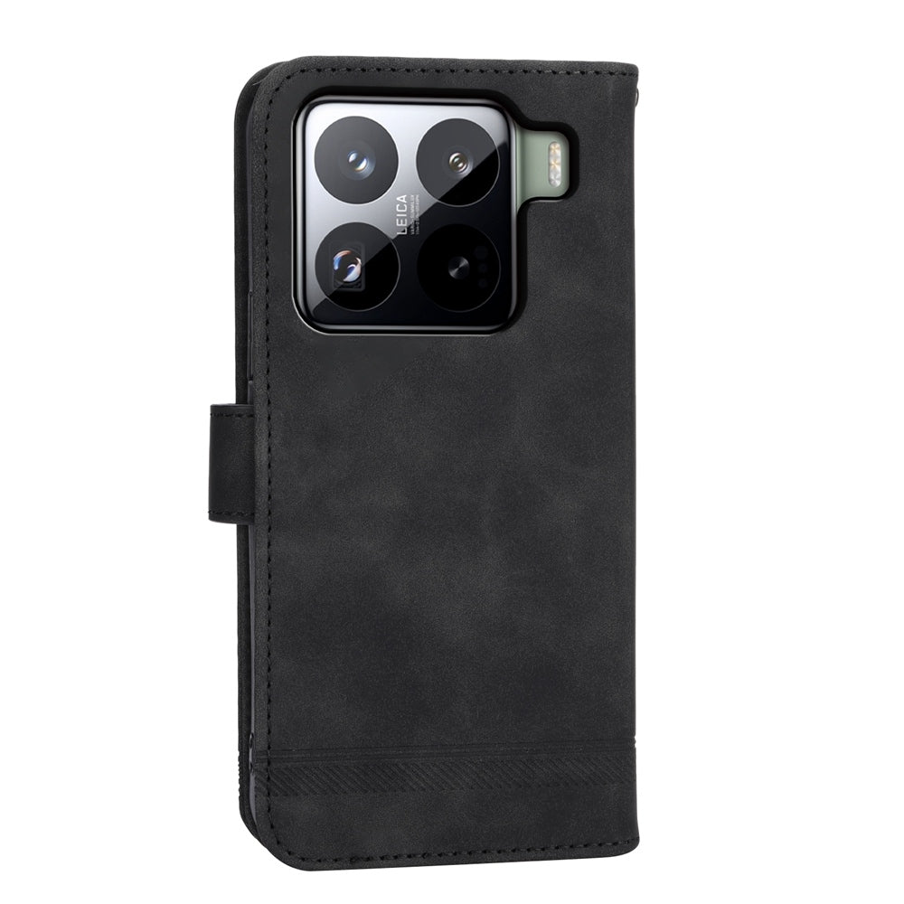 For Xiaomi 15 Dierfeng Dream Line TPU Hybrid PU Leather Phone Case(Black)