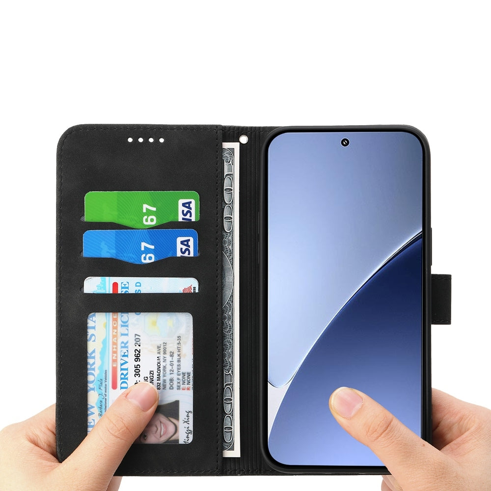 For Xiaomi 15 Dierfeng Dream Line TPU Hybrid PU Leather Phone Case(Black)