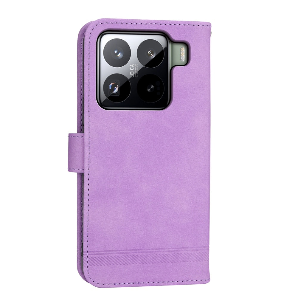 For Xiaomi 15 Pro Dierfeng Dream Line TPU Hybrid PU Leather Phone Case(Purple)