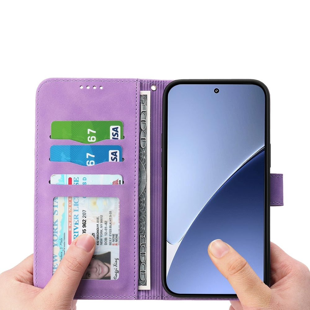 For Xiaomi 15 Pro Dierfeng Dream Line TPU Hybrid PU Leather Phone Case(Purple)
