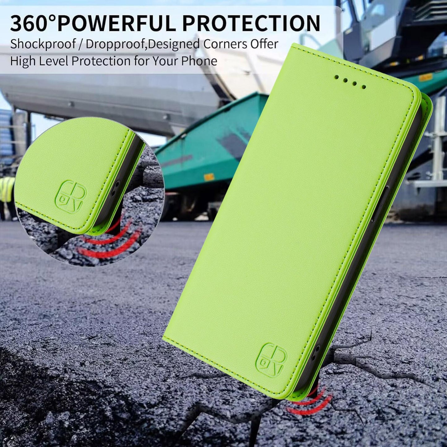 For vivo V50 Lite 5G RC01 Dual-Folded Magnetic Suction RFID Leather Phone Case(Grass Green)