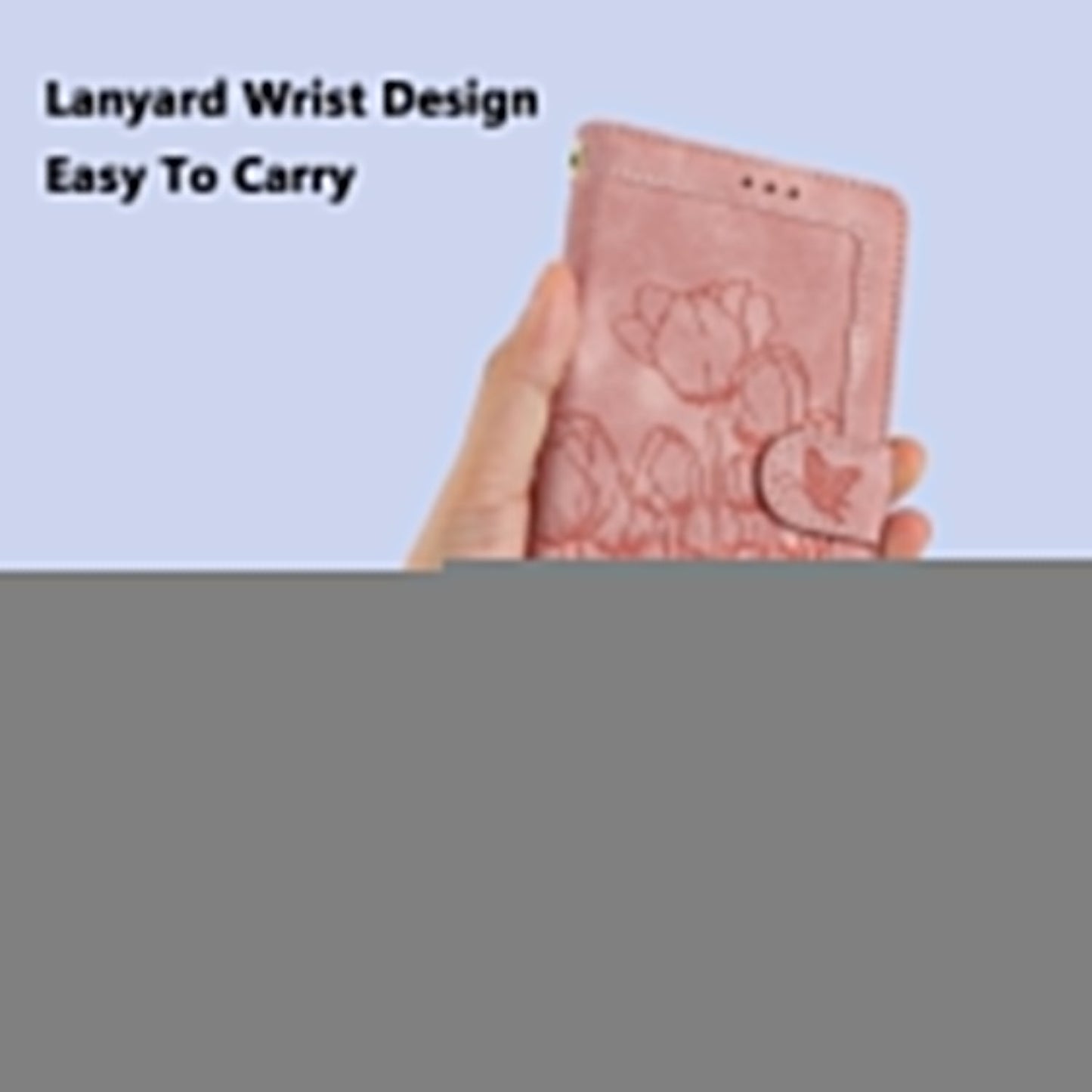 For Samsung Galaxy S25 Edge 5G Tulips Embossed Leather Phone Case with Lanyard(Pink)