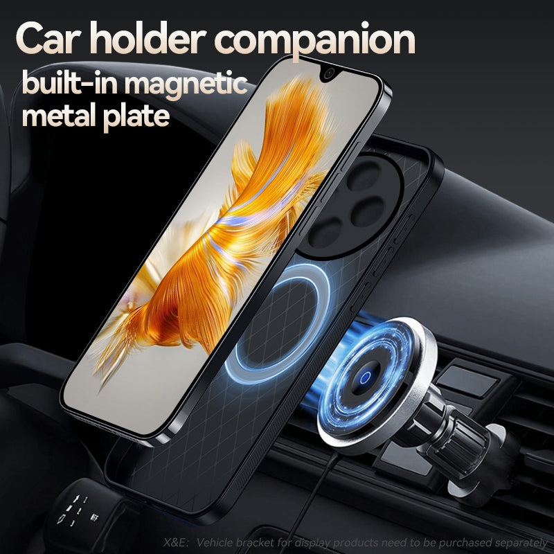 For Redmi 14C 4G Litchi Leather Magnetic Full Coverage Shockproof Phone Case(Navy Blue)