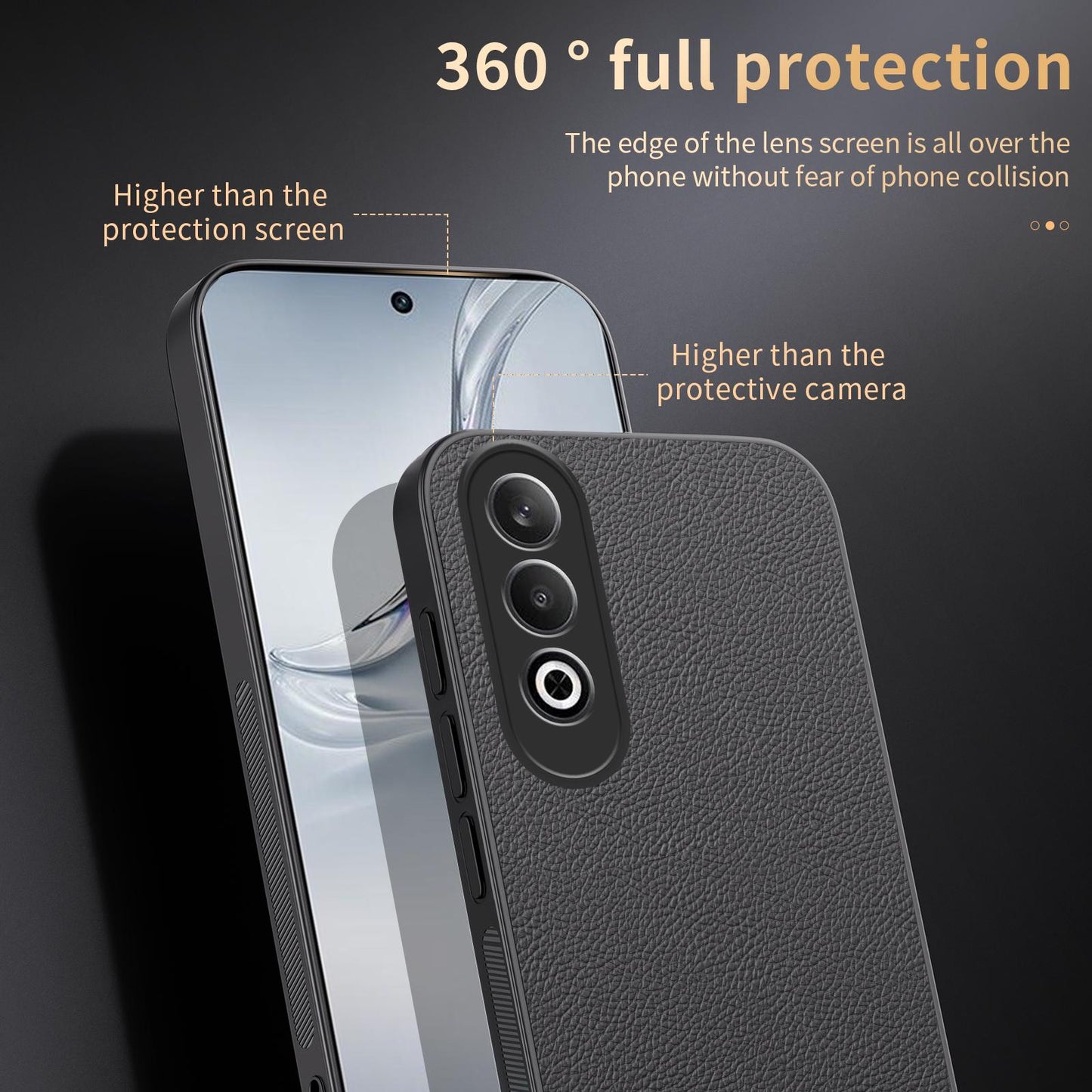 For OPPO K12 HUIYI Leather Magnetic Phone Case(Grey)
