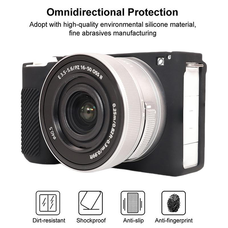 For Sony ZV-E10 II / ZV-E10M2 Glossy Soft Silicone Protective Case(Black)