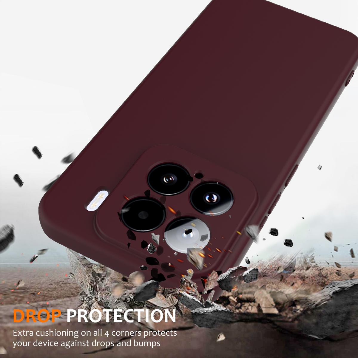 For Xiaomi 15 Shockproof Silicone Magsafe Phone Case(Plum Color)