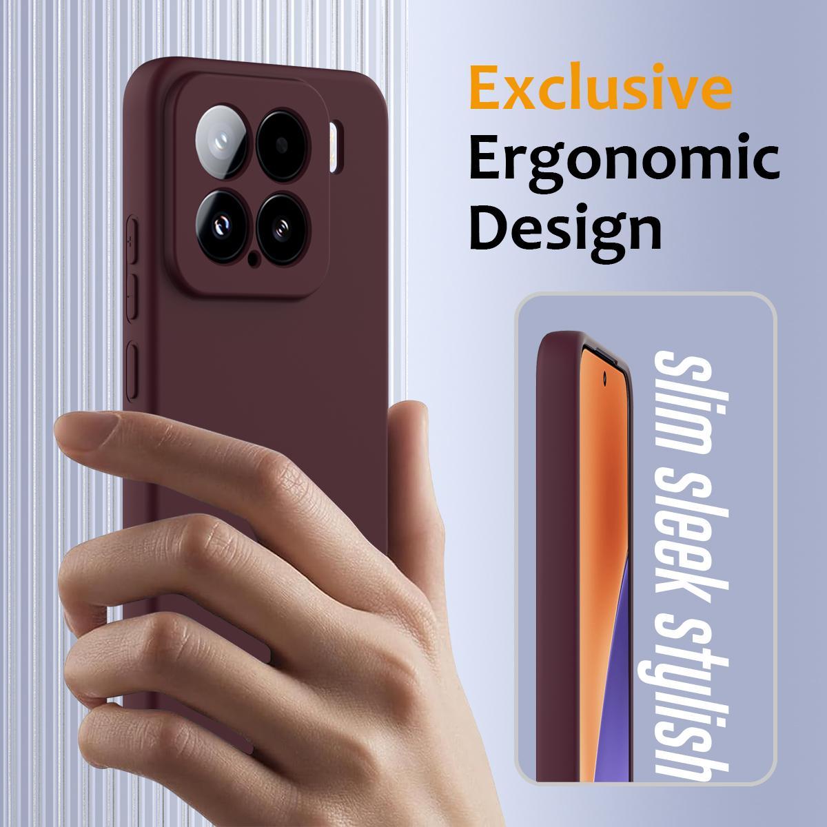 For Xiaomi 15 Shockproof Silicone Magsafe Phone Case(Plum Color)