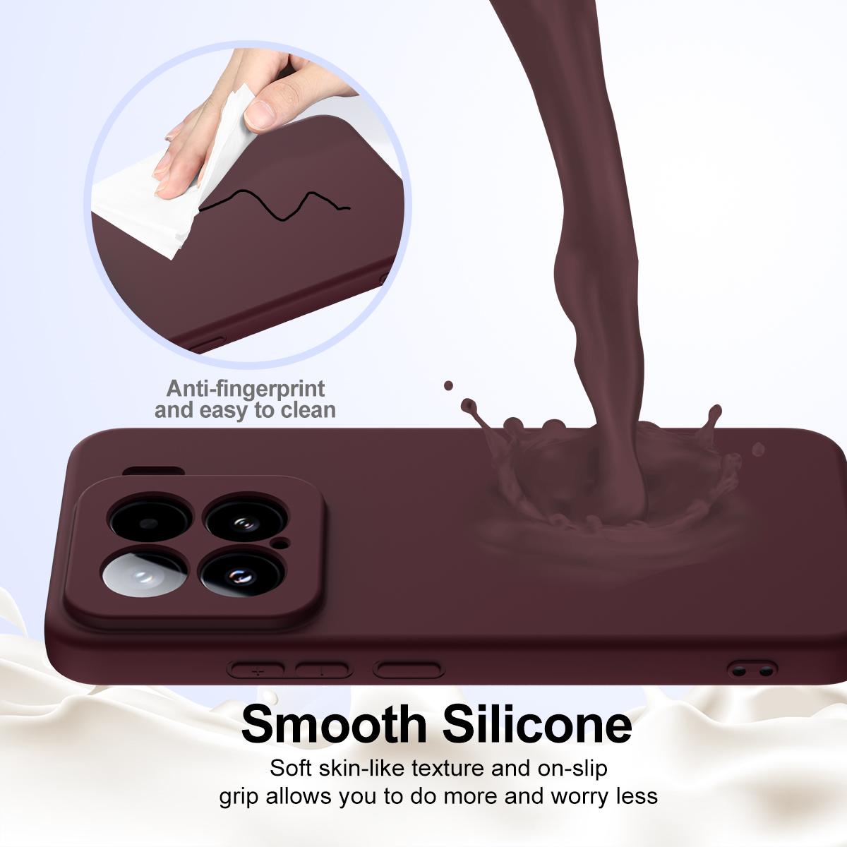 For Xiaomi 15 Shockproof Silicone Magsafe Phone Case(Plum Color)