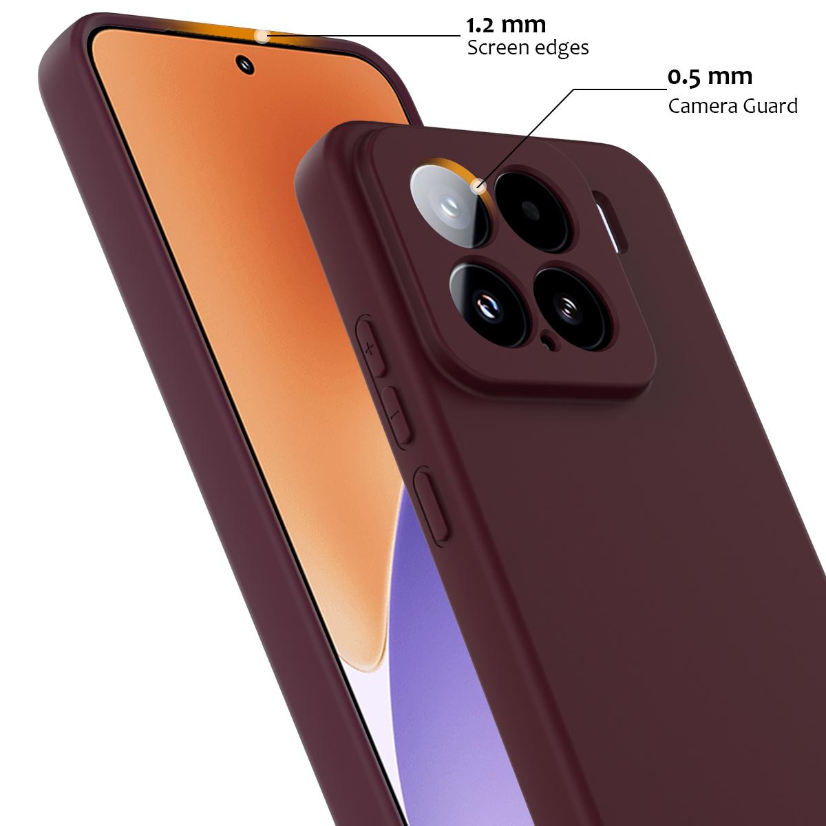 For Xiaomi 15 Shockproof Silicone Magsafe Phone Case(Plum Color)