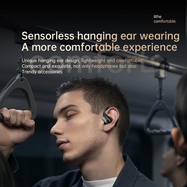 Original Lenovo EA305 Ear-mounted Digital Display True Wireless Bluetooth Earphones(Rock White)