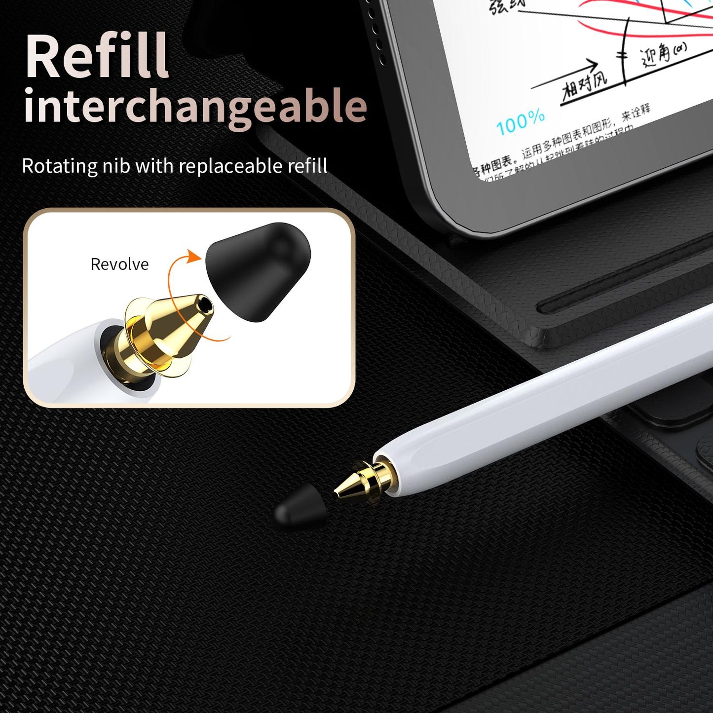 C1 Multifunctional Bluetooth Capacitive Pen for Mobile Phones / Tablets PC(White)