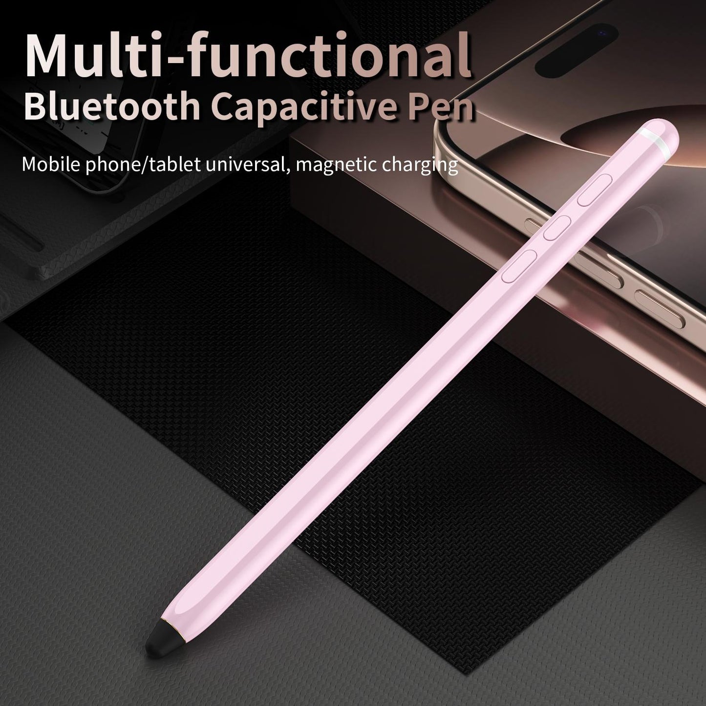 C1 Multifunctional Bluetooth Capacitive Pen for Mobile Phones / Tablets PC(Pink)