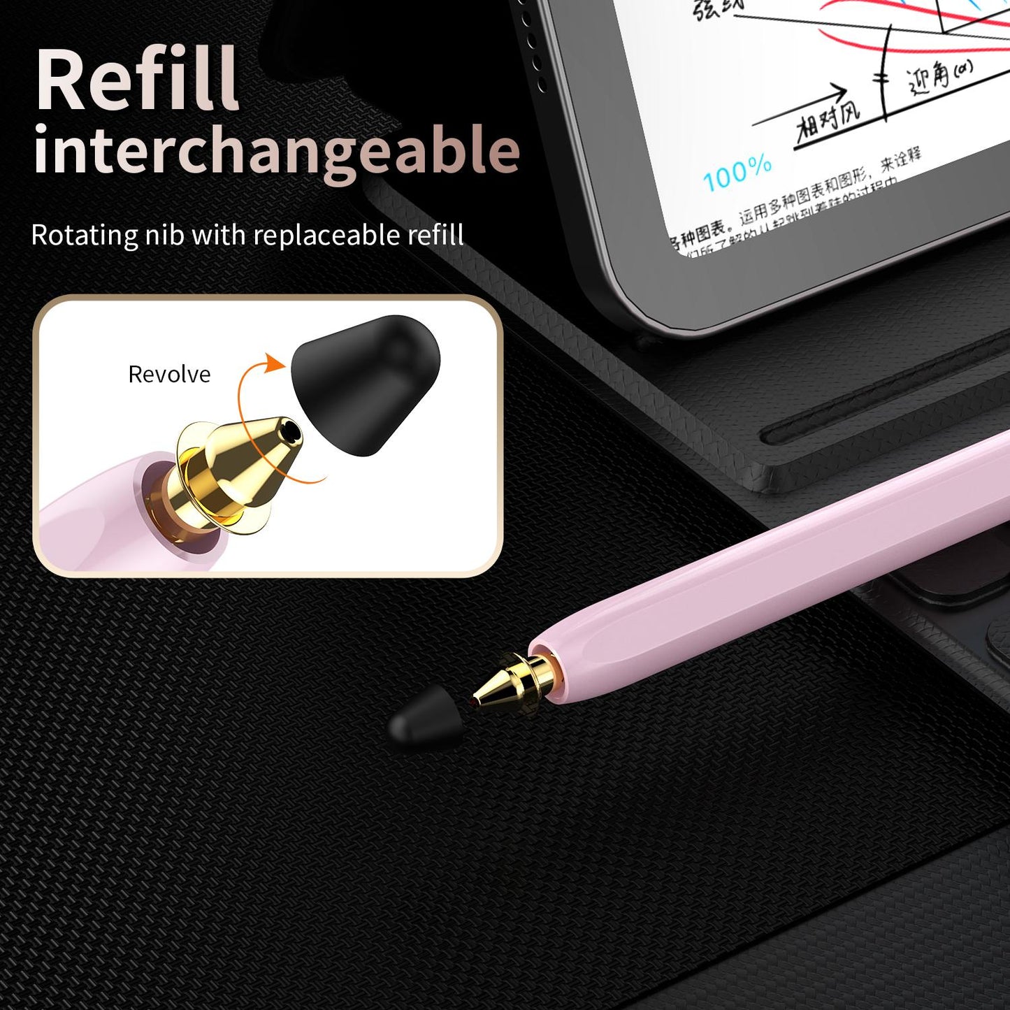 C1 Multifunctional Bluetooth Capacitive Pen for Mobile Phones / Tablets PC(Pink)