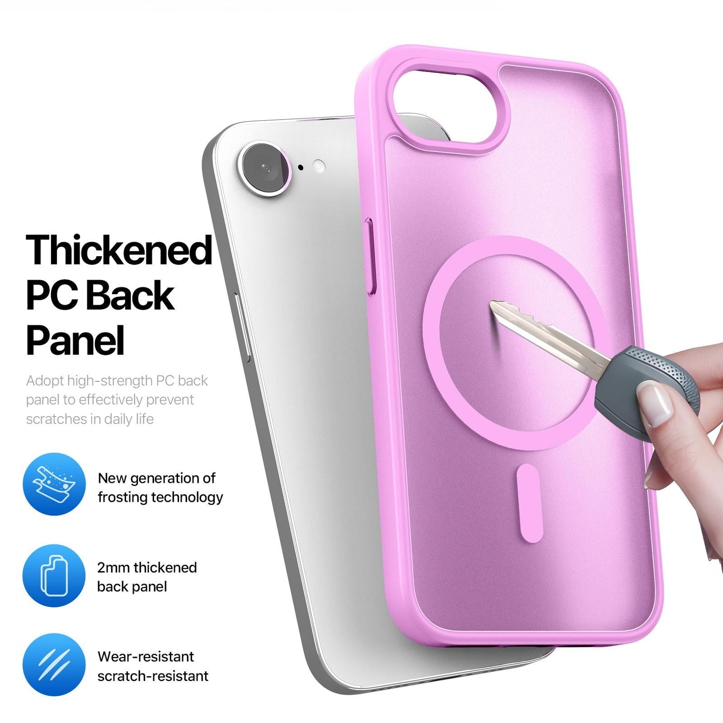 For iPhone 16e DUX DUCIS Yind Series MagSafe TPU Hybrid PC Phone Case(Rose Pink)