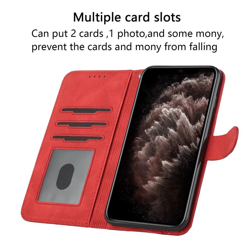 For vivo V50 Lite 4G / 5G Cubic Skin Feel Flip Leather Phone Case(Red)