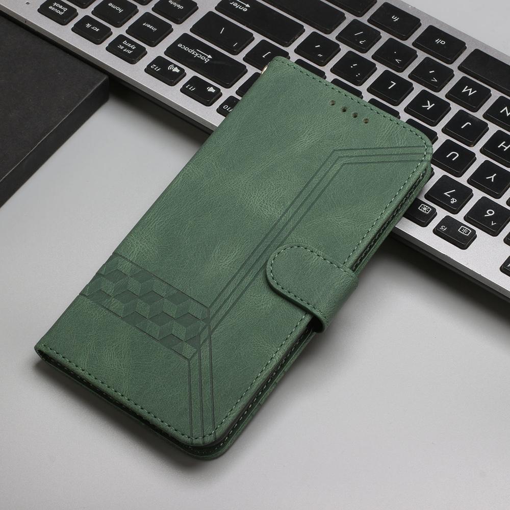 For vivo V50 Lite 4G / 5G Cubic Skin Feel Flip Leather Phone Case(Green)