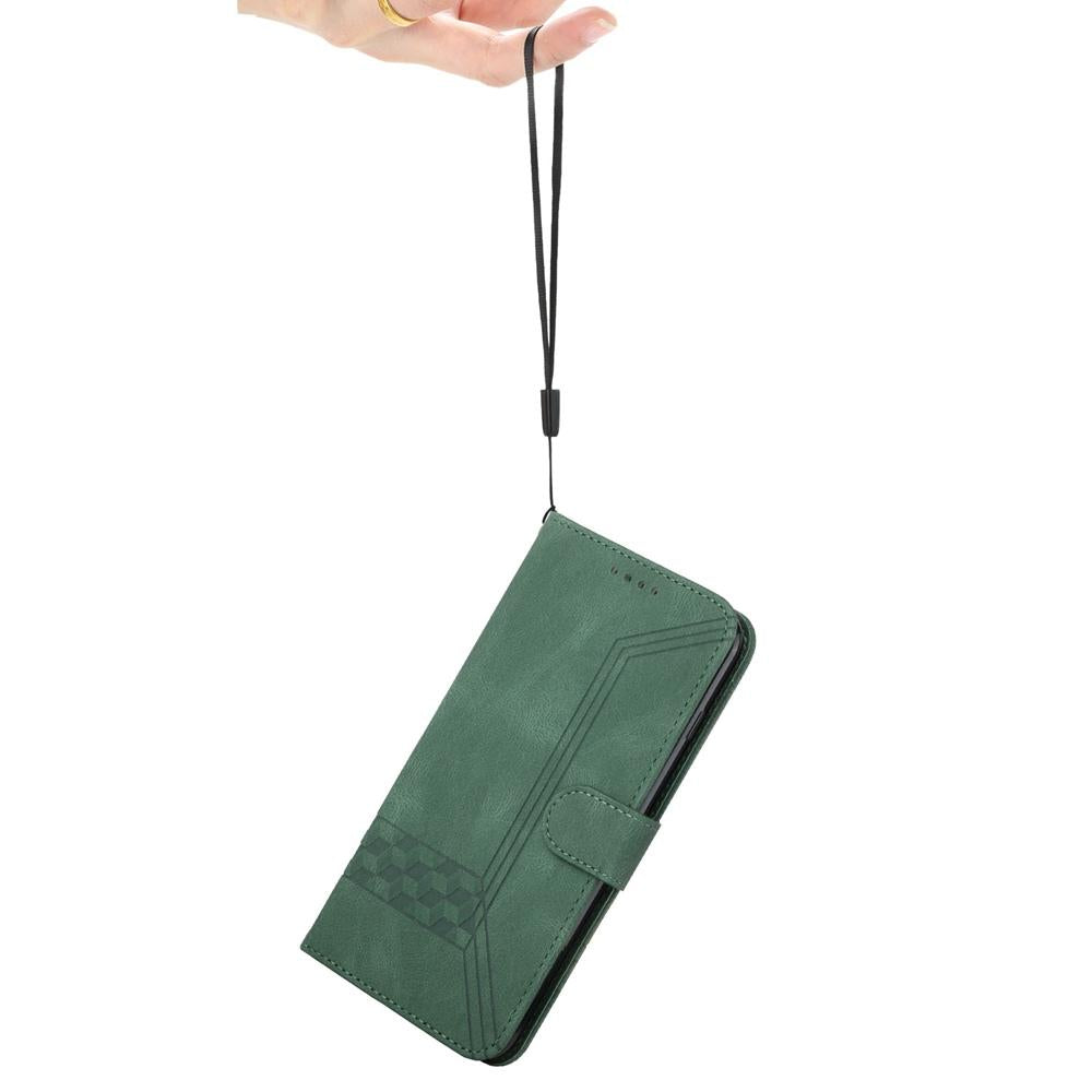For vivo V50 Lite 4G / 5G Cubic Skin Feel Flip Leather Phone Case(Green)