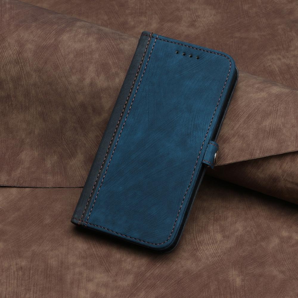 For vivo V50 Side Buckle Double Fold Hand Strap Leather Phone Case(Royal Blue)