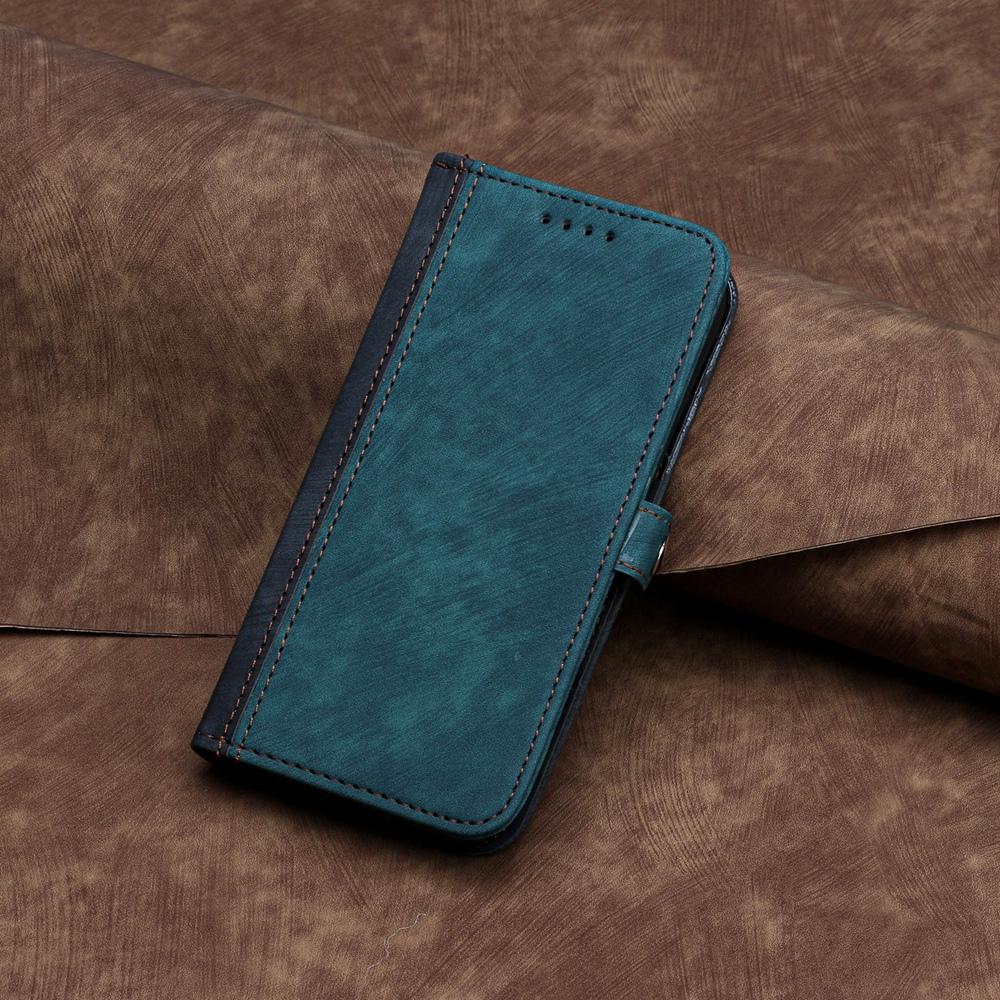 For vivo V50 Lite 4G / 5G Side Buckle Double Fold Hand Strap Leather Phone Case(Dark Green)