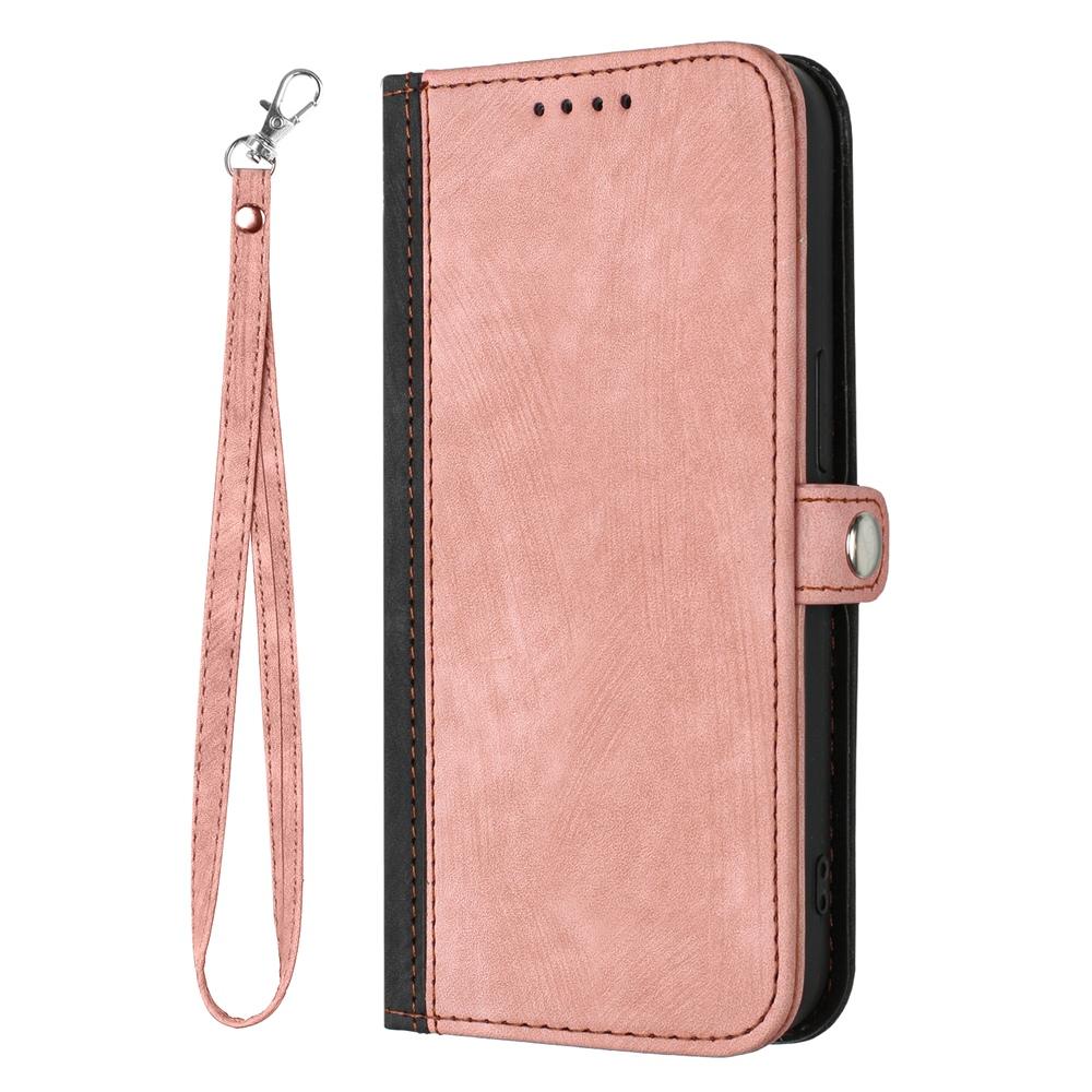 For vivo V50 Lite 4G / 5G Side Buckle Double Fold Hand Strap Leather Phone Case(Pink)