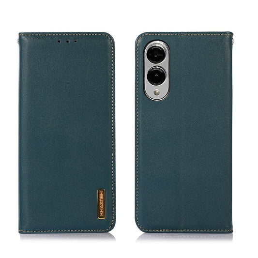 For Samsung Galaxy S25 Edge 5G KHAZNEH Nappa Top Layer Cowhide Leather Phone Case(Green)