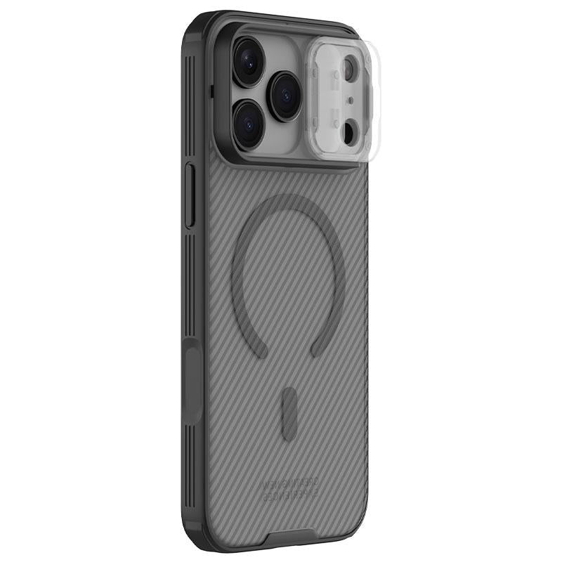 Compatible with iPhone 18 Pro Max NILLKIN CamShield Pro Magnetic PC Phone Case - Transparent Black