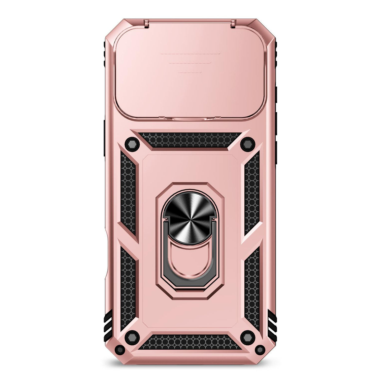 Compatible with iPhone 18 Pro Max Sliding Camshield Holder Phone Case - Rose Gold