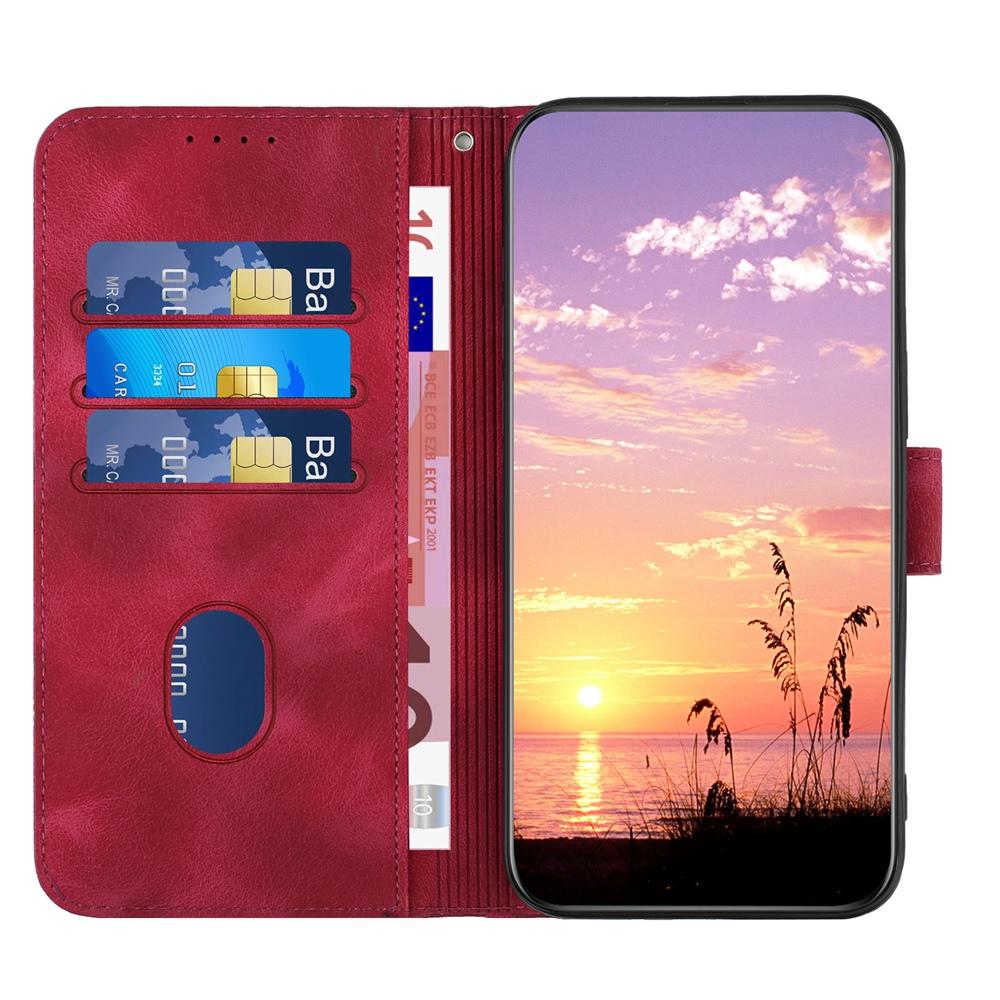 For vivo V50 Lite 4G / 5G Elephant Head Embossed Phone Leather Case with Lanyard(Rose Red)